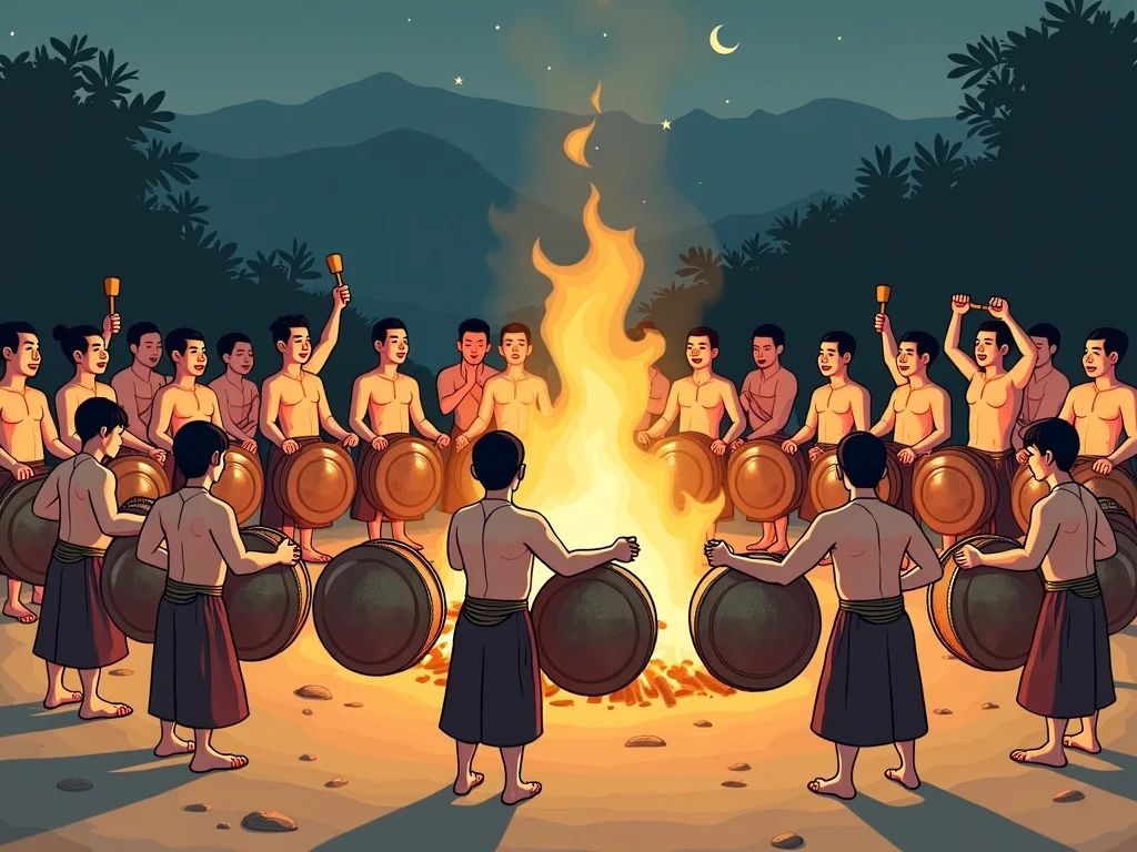 Đánh cồng chiêng — Nghi lễ Tây Nguyên