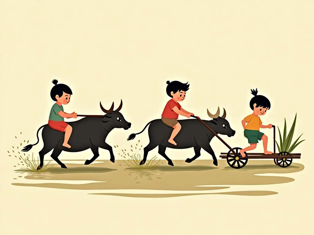 Đua bò — Lễ hội Khmer An Giang
