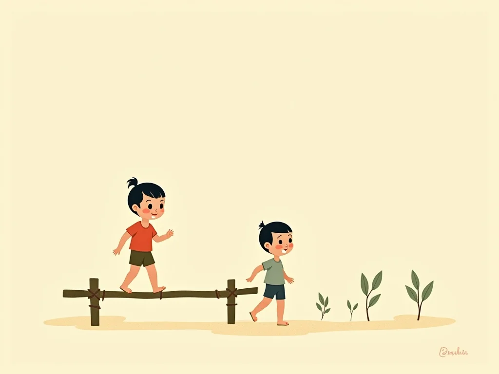 Đi cầu kiều — Trò chơi thăng bằng