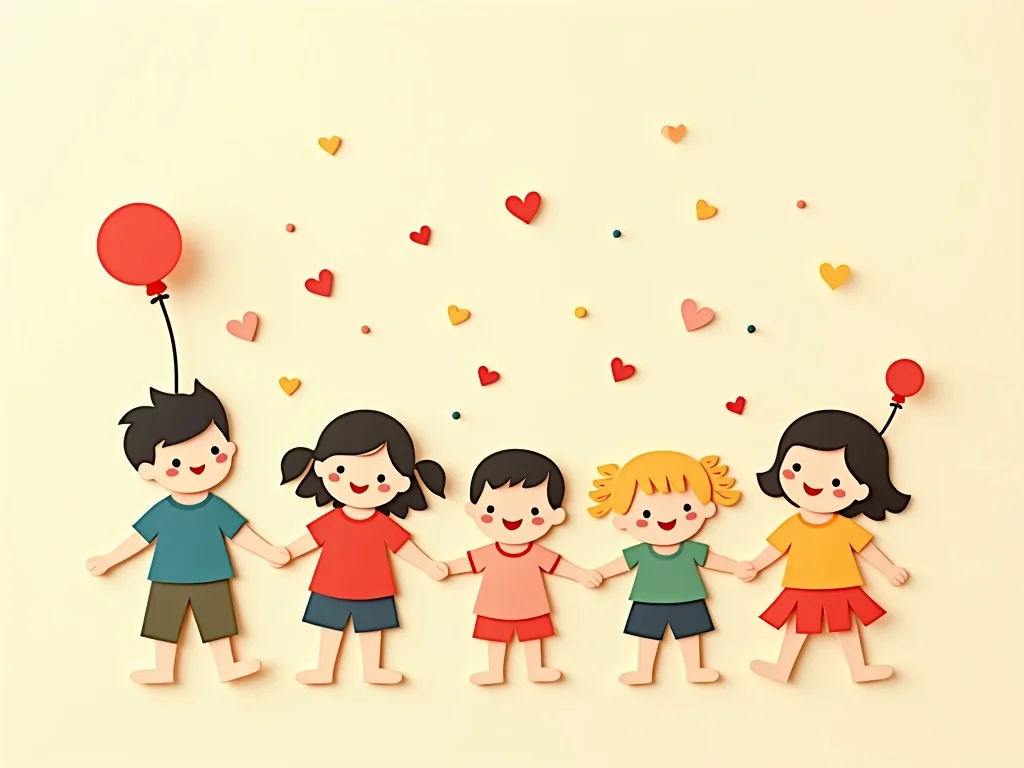 Trò thủ công trẻ em — Cắt dán sáng tạo